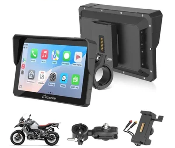 NVP-W702SPRO - Ecran de navigation portables sans fil pour motos | Stéréo étanche avec intercom, boussole et baromètre