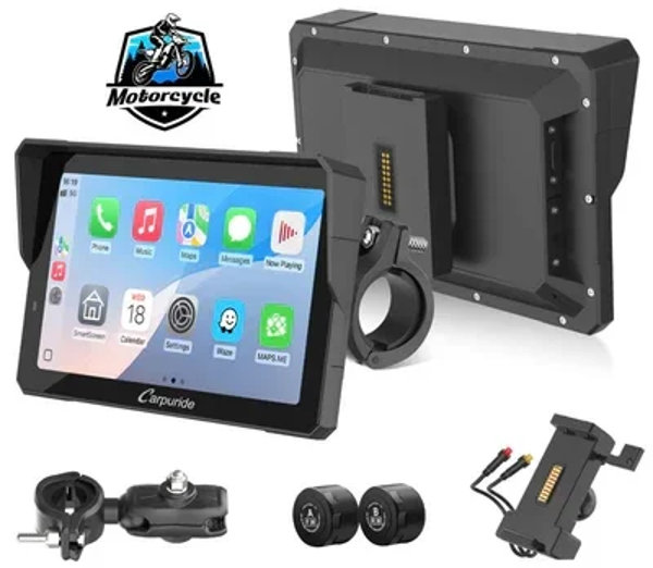 NVP-W702PRO Ecran de navigation moto Double intercom, boussole et baromètre double Bluetooth étanche IP67 écran 7 pouces