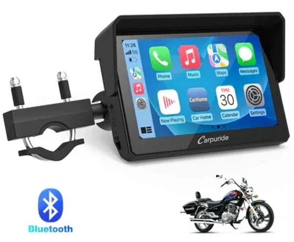NVP-W502 Autoradio moto sans fil portable double Bluetooth étanche IP67 écran 5 pouces