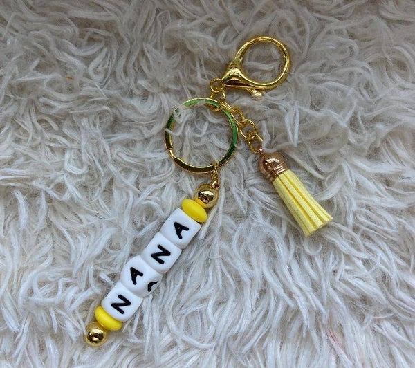 Porte-clé avec perles en silicone Personnalisées