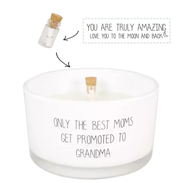 Flessenpost kaars Only The Best Moms Get Promoted To Grandma