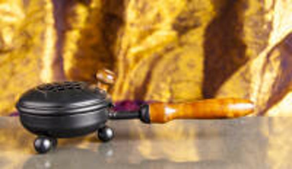 Räuchergefäß Mahani mit Holzgriff - Eisen