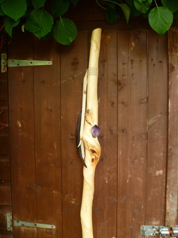 Handmade, Bespoke, Beech Wood Staff.