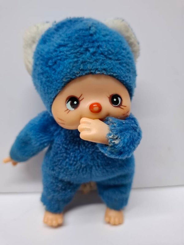 2#3077 Monchichi Happy Horse blauw