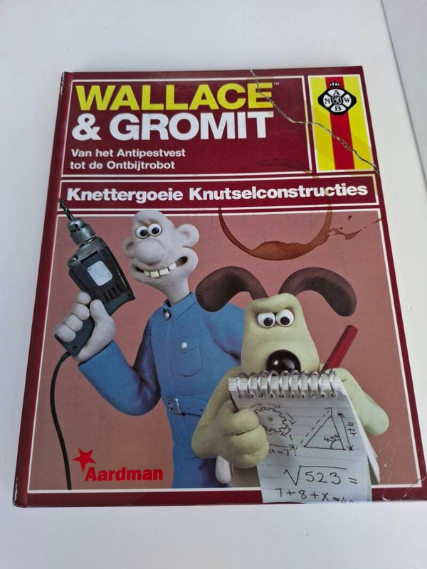 8#3208 Boek Wallace and Gromit, knettergoeie Knutselconstructies