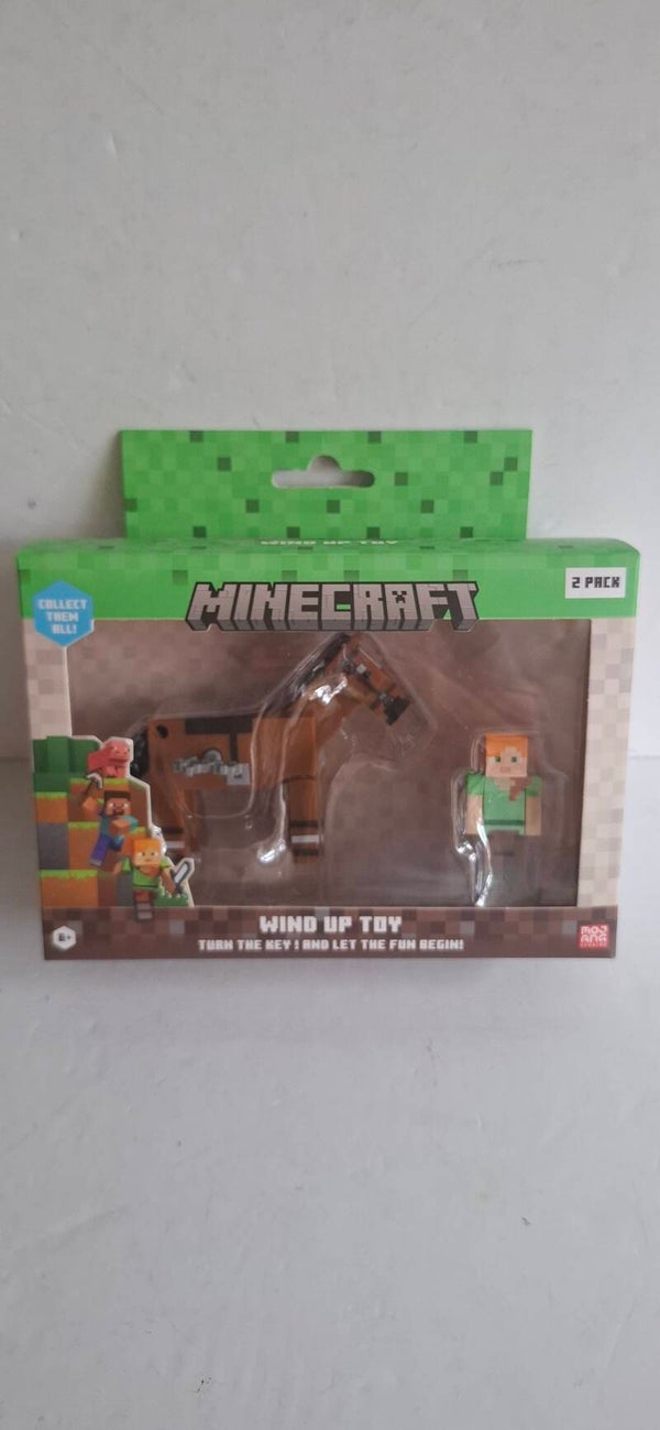 DN274 Minecraft Wind up toy 2 pack, Alex en Paard