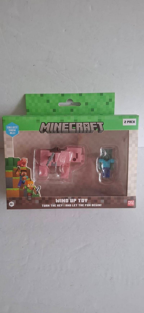 DN275 Minecraft Wind up toy 2 pack, Zombie en Pig