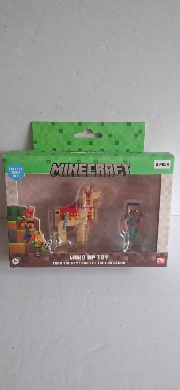 DN276 Minecraft Wind up toy 2 pack, Lama en Noor