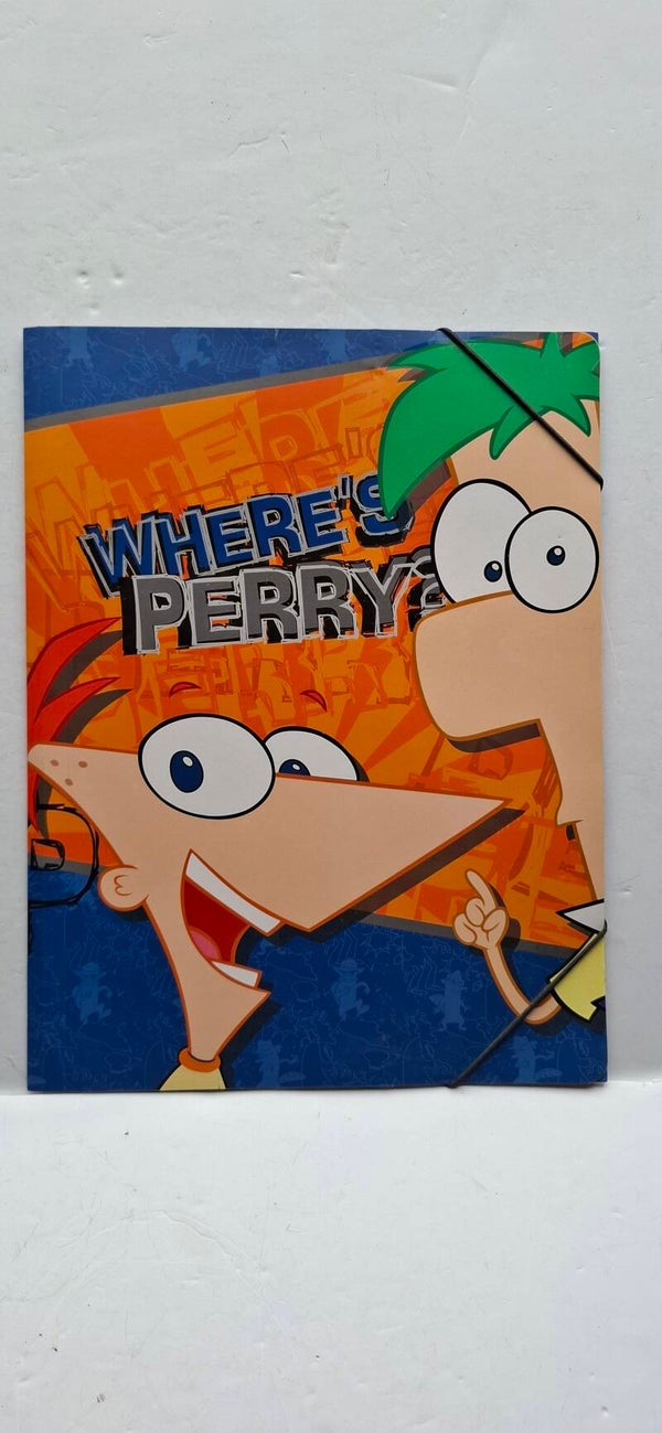 9#4745 Phineas en Ferb where's Perry A4 opbergmap