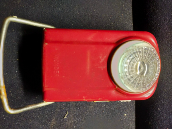 9#1354 Vintage rode zaklamp