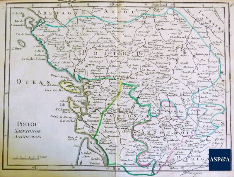 POITOU AUNIS SAINTONGE ANGOUMOIS 1748 LE ROUGE
