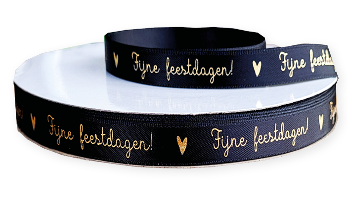 Satijn lint | Fijne Feestdagen | 5 meter