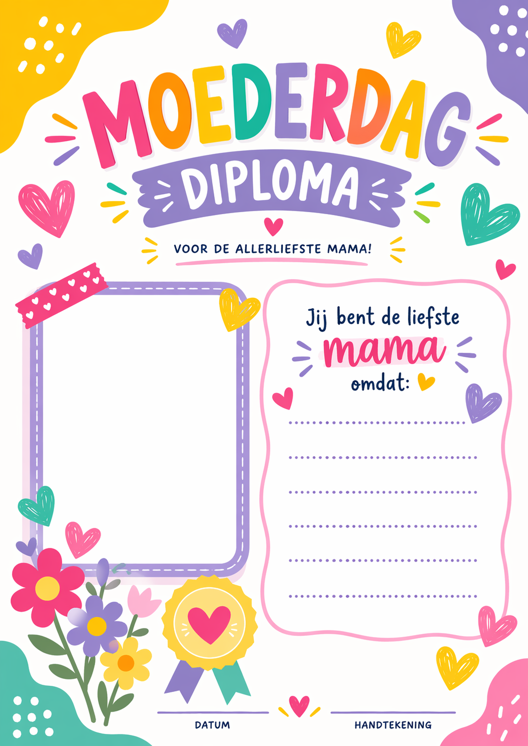 Moederdag | Diploma | Printable
