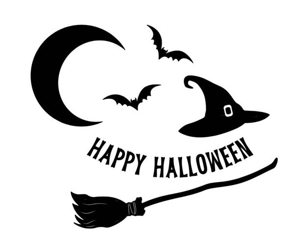 Raamsticker | Witch broom