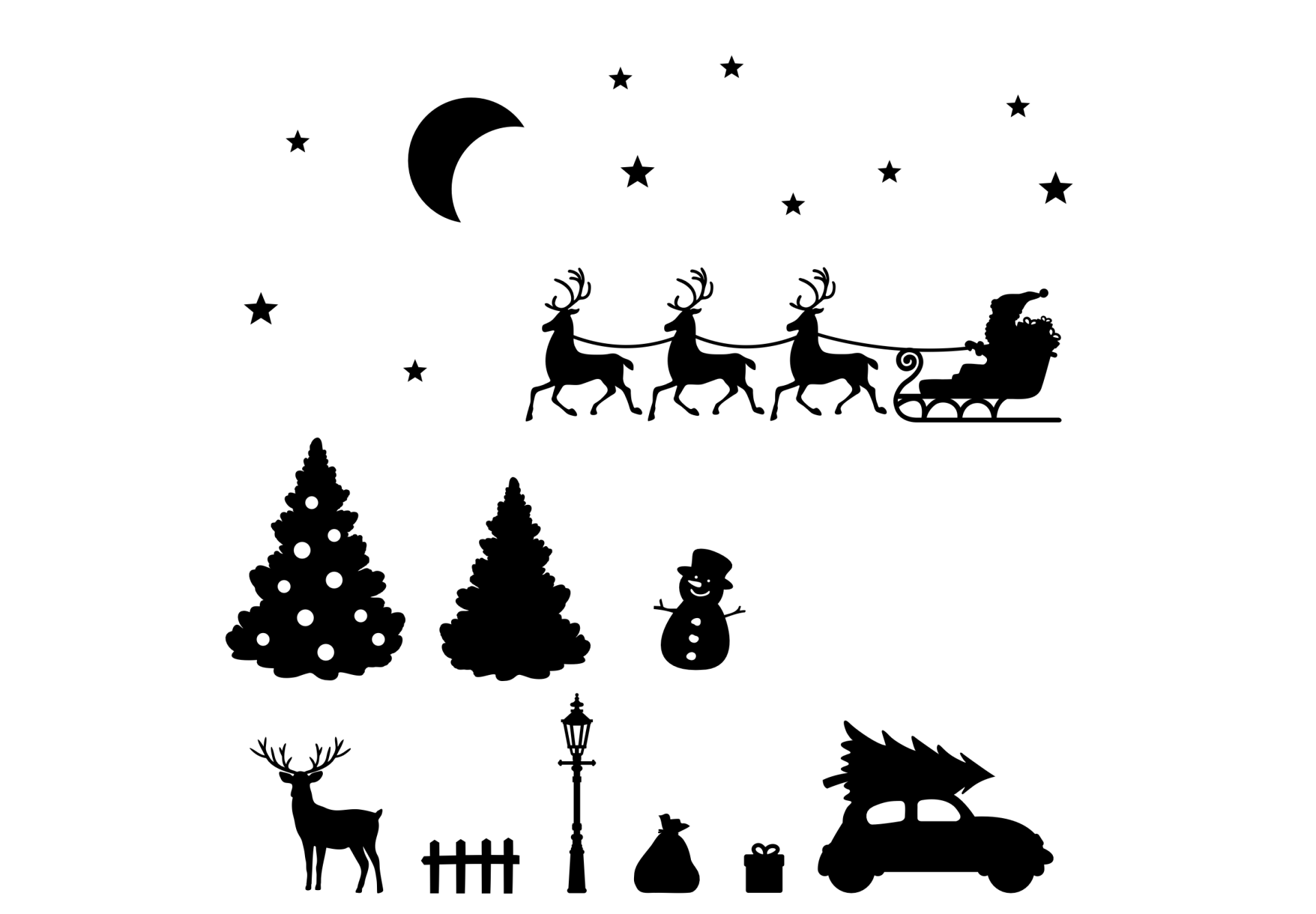 Raamsticker | Uitbreiding Kerst