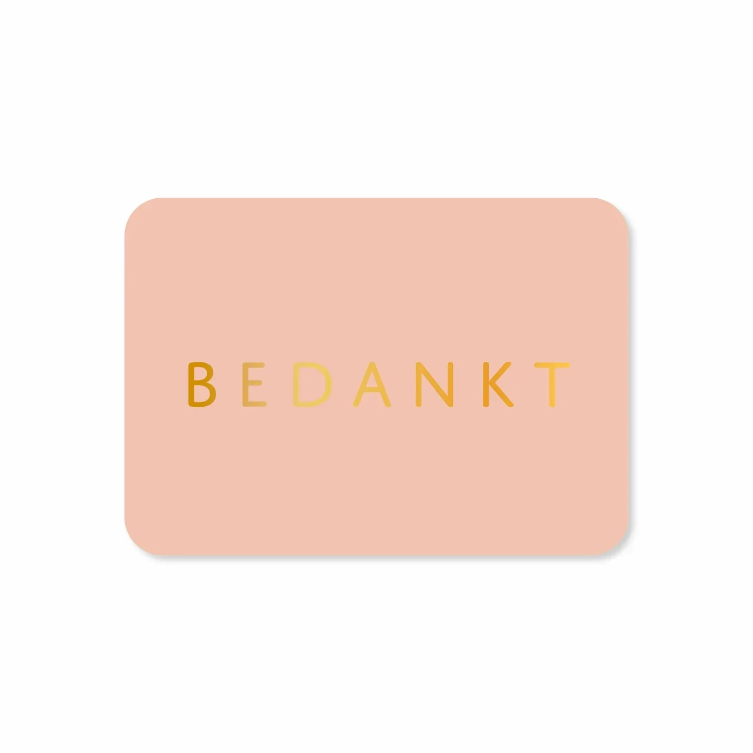 Minikaart | Bedankt | per stuk