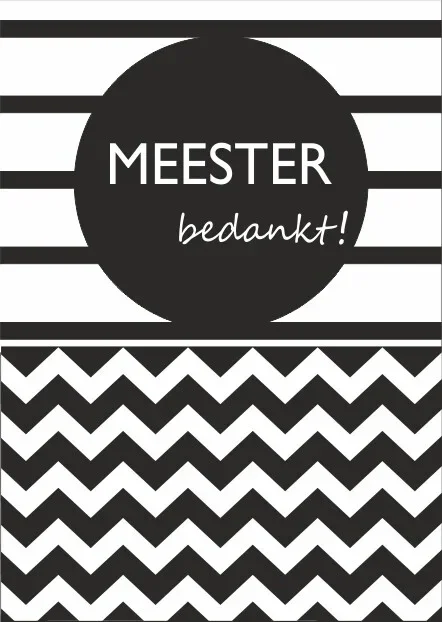 Kaart | Meester bedankt | per stuk