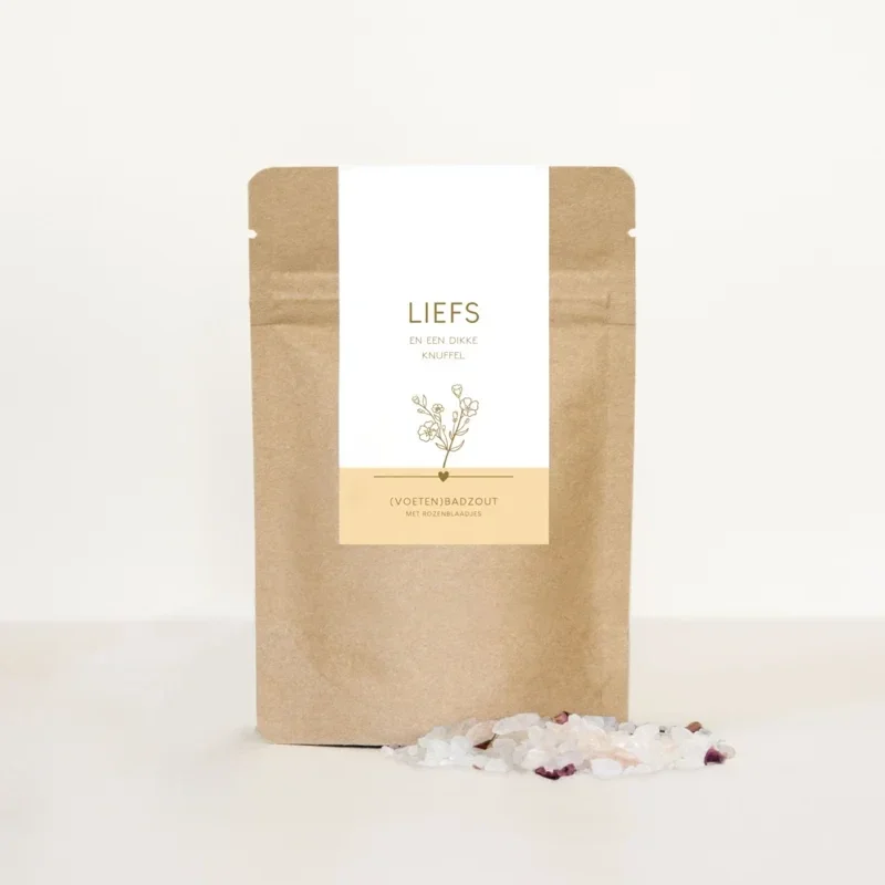 Cadeauzakje | (voeten) Badzout | Liefs
