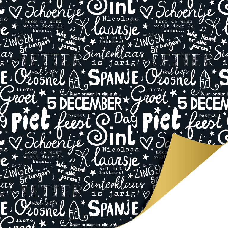 Sinterklaas | Cadeaupapier | Letter pret