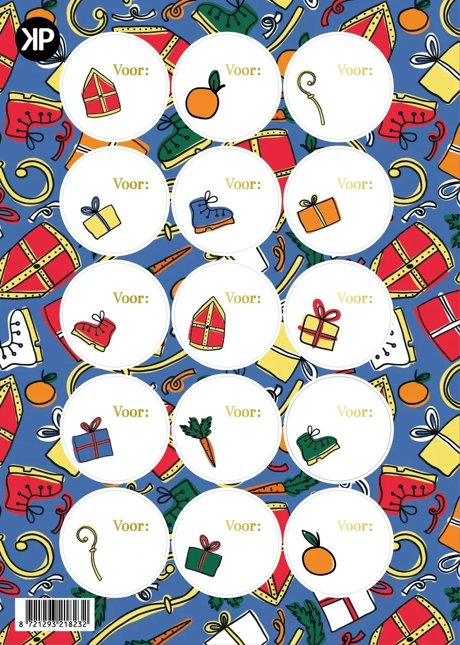 Stickervel | Naamstickers | Sinterklaas