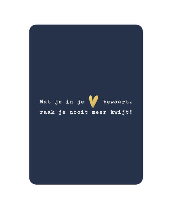 Kaart | Wat je in je hart bewaart