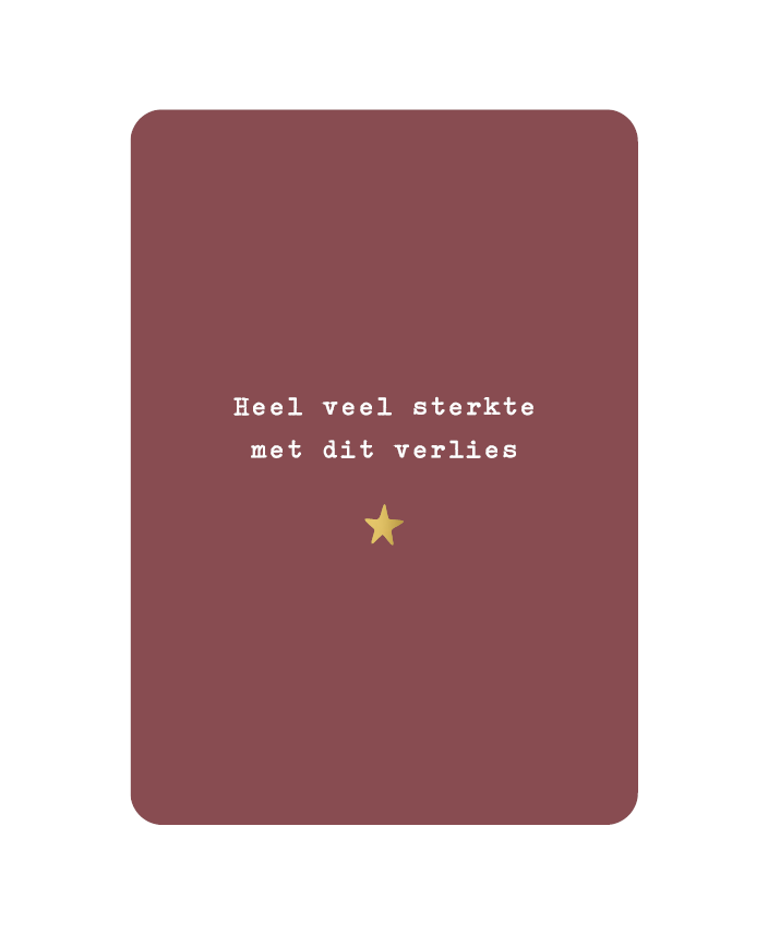 Kaart | Heel veel sterkte met dit verlies