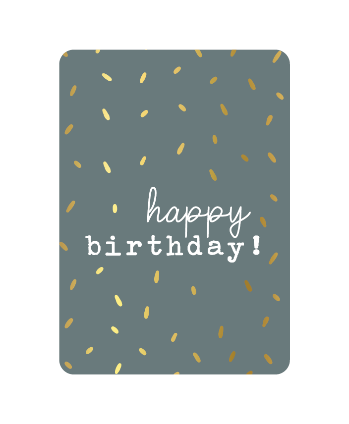Kaart | Happy Birthday confetti