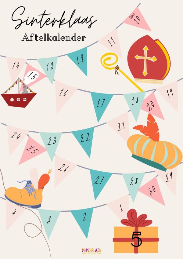 Aftelkalender | Sinterklaas | Gratis printable