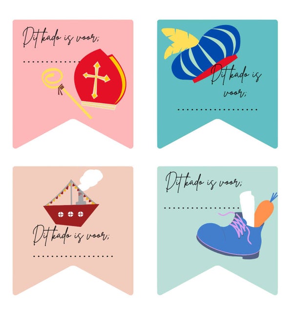 Gepersonaliseerde Sint Naamstickers | 12 stuks