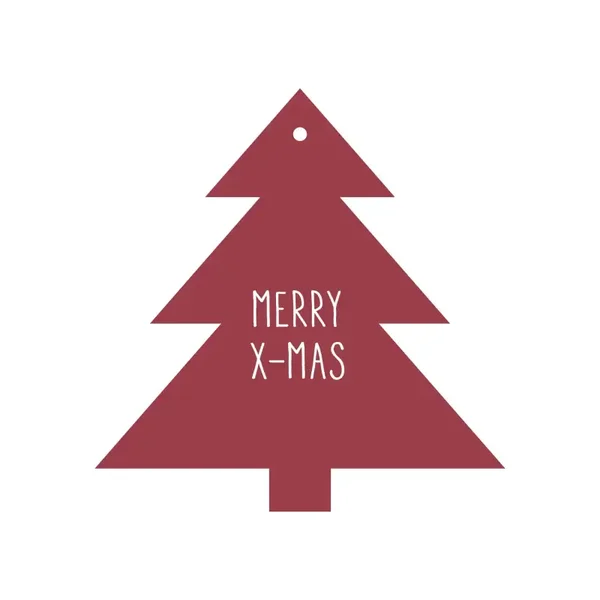 Kerst cadeaulabel | Kerstboom Merry x-mas