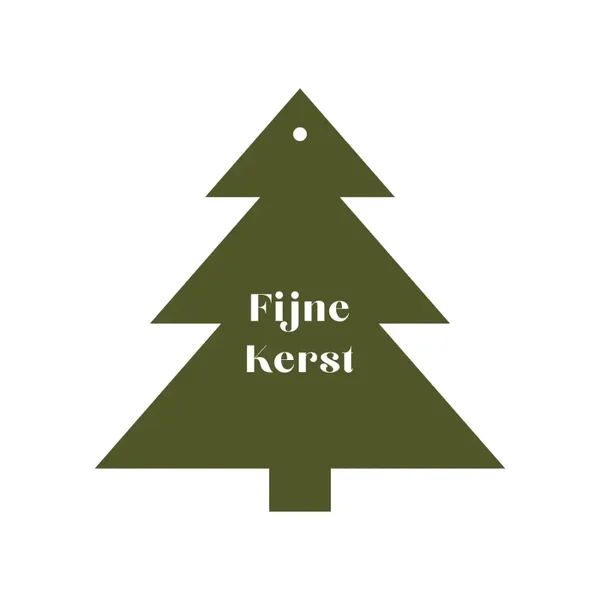 Kerst cadeaulabel | Kerstboom Fijne kerst