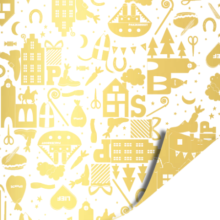 Cadeaupapier | Sinterklaas goud