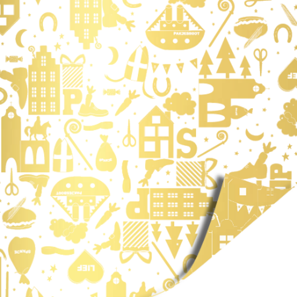 Cadeaupapier | Sinterklaas goud