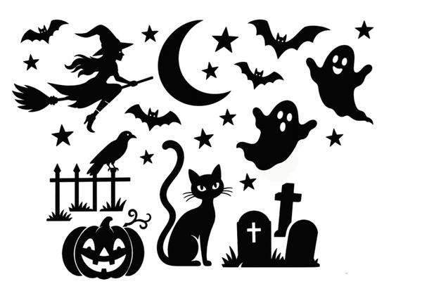 Raamstickers | Halloween | Aanvulling huisjes
