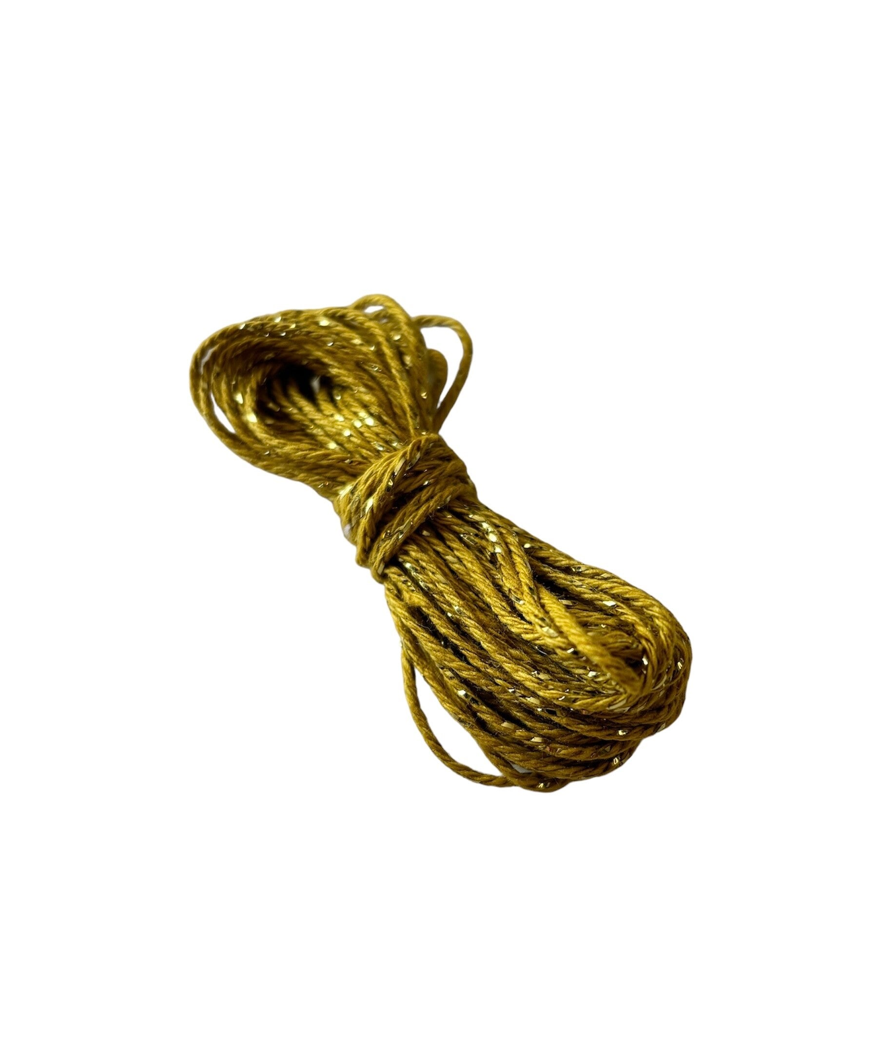 Katoenkoord Lurex 2mm | Geel | 5 meter