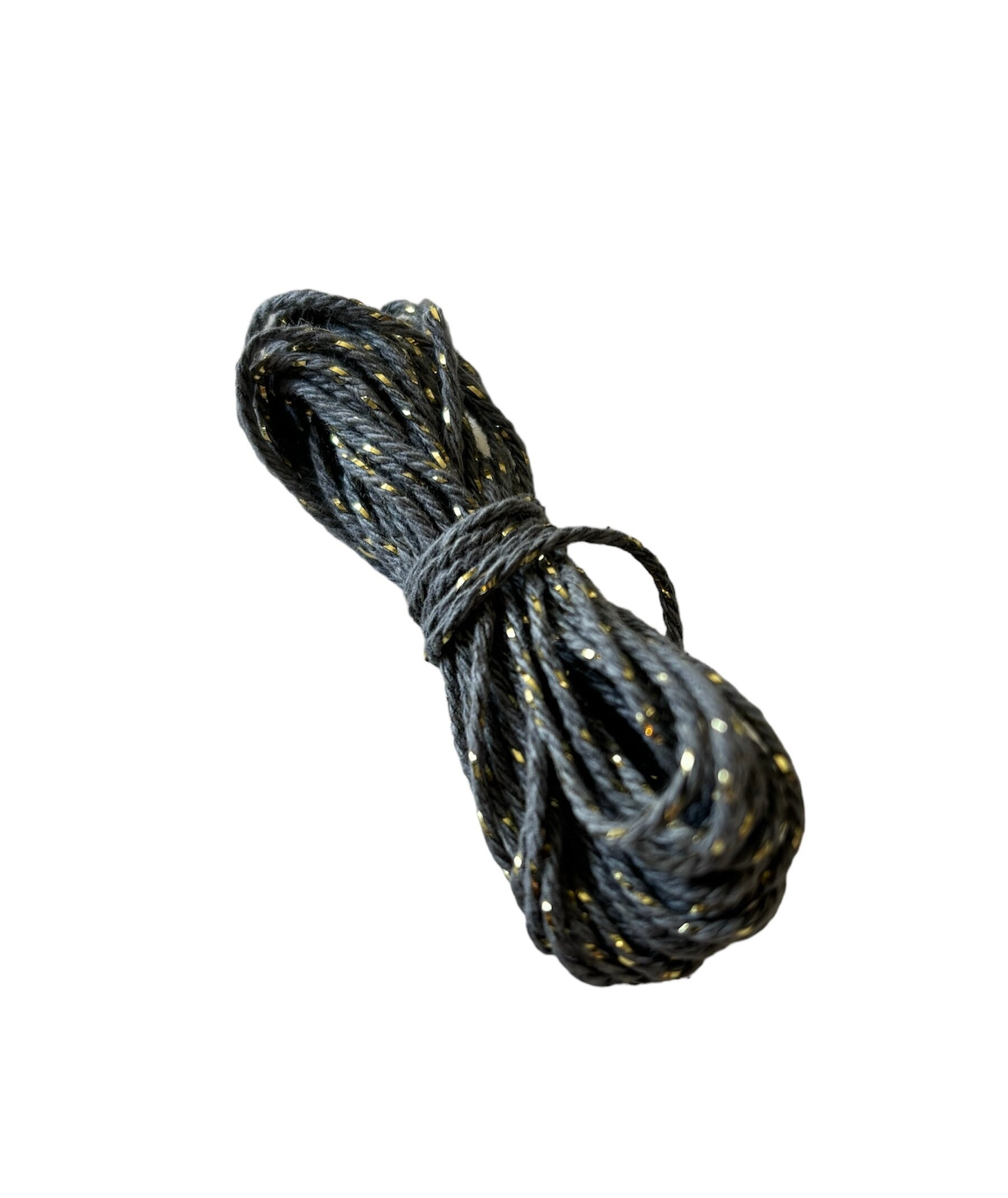 Katoenkoord Lurex 2mm | Donkergrijs | 5 meter