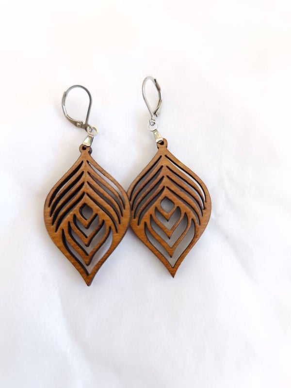 Boucles d’oreilles Plume d’Ambre