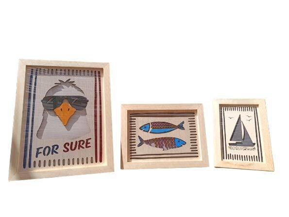Tableaux humouristique : For Sure, Sardines, Voilier