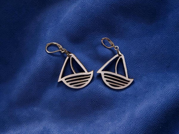 Boucles d’oreilles « Voilier »