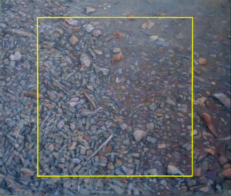 Art, Painting, Oil painting, Stones, Mud, Beach, Graphic, Square