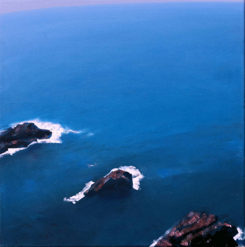 Art, Painting, Oil painting, Landscape, Rocks, Sea