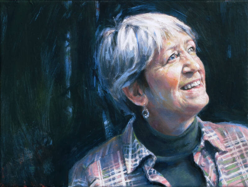 Art, Painting, Oil painting, Portrait, Profile, Person, Woman, Female, Woodland, Forest