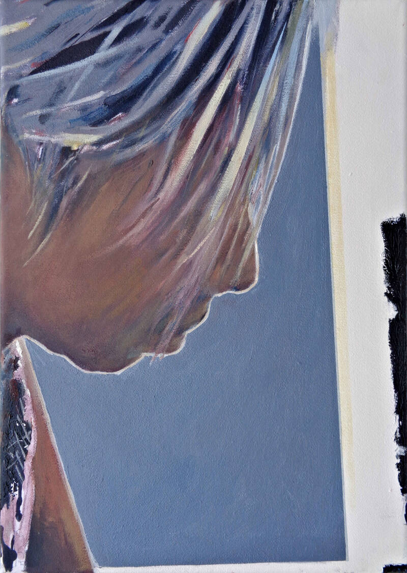 Art, Painting, Oil painting, Portrait, Woman, Profile