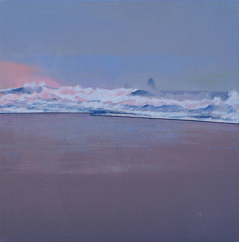 Art. Painting. Oil painting, Landscape, Seascepre, Marine, Beach, Rock, Sea, Sand, Sunset