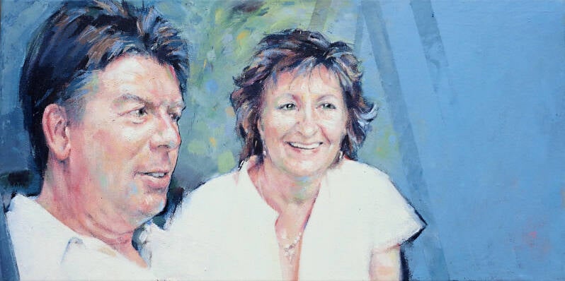 Art, Painting, Oil painting, Person, Couple, Man, Woman, Portrait