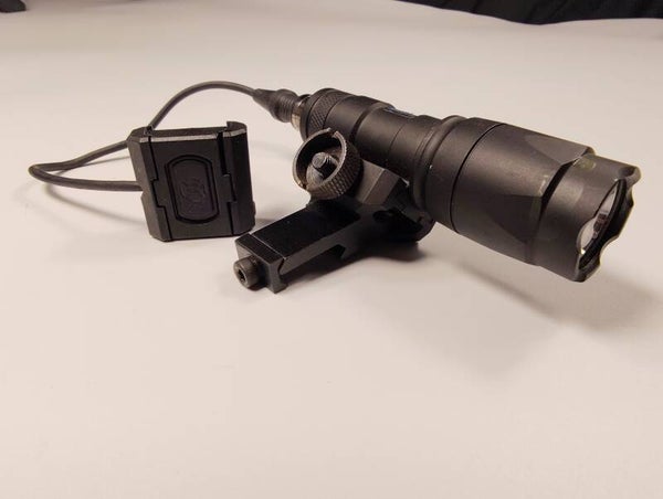 Torch With Rifle Mount Including Led Button Mount (USED) (GOOD CONDITION)