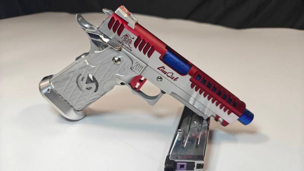 Silver and Red Hi-Capa 4.3 Custom