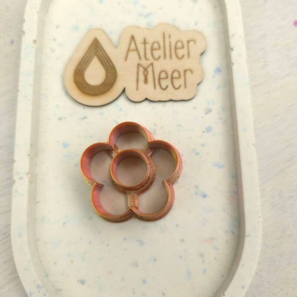 Klei cutters ~ bloem 5 ronde bloembladeren