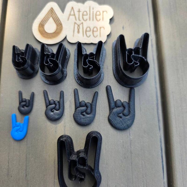 Rockhand uitsteekvormen ~ Graspop Metal Meeting kleicutters