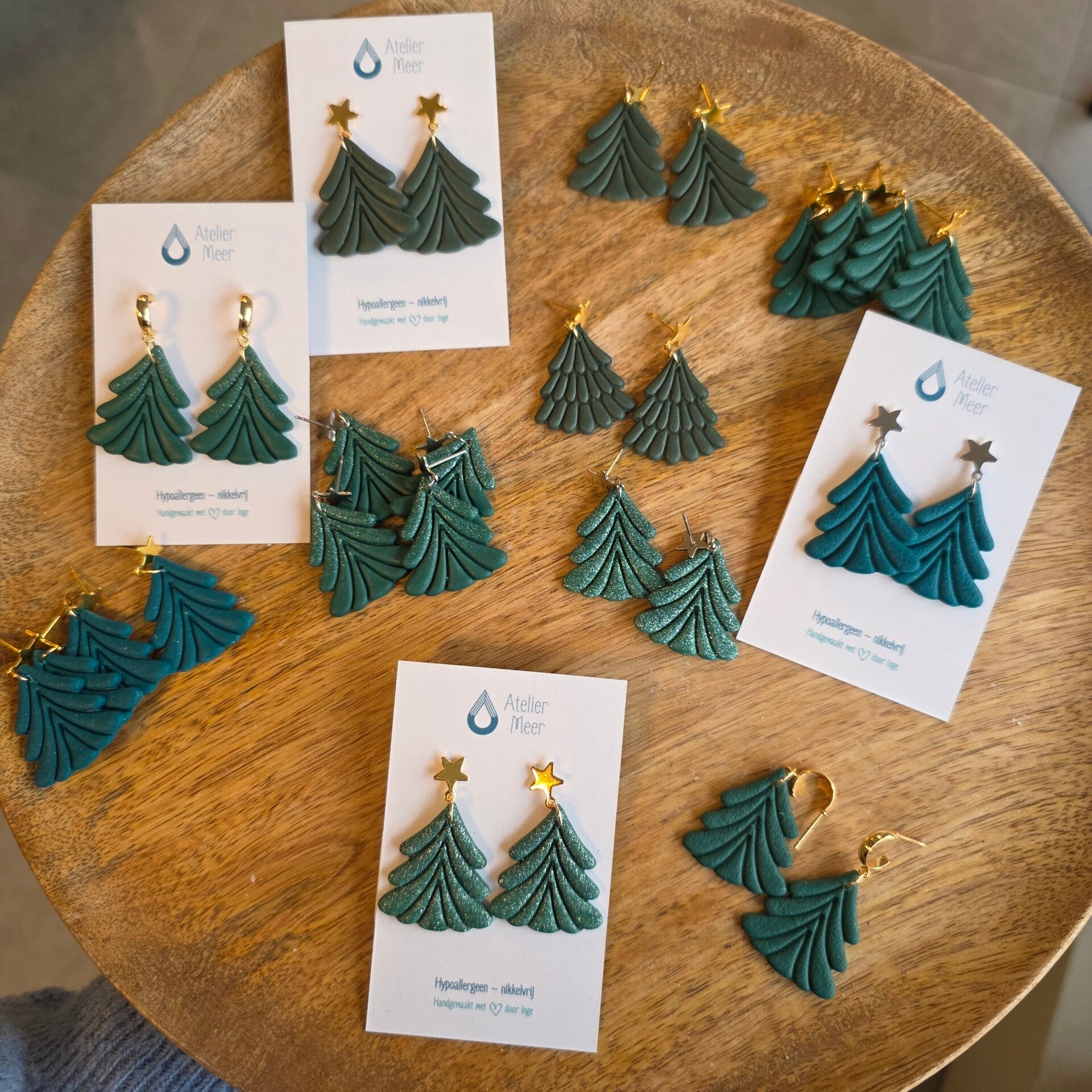 YULE oorbellen ~ kerstboom oorhangers